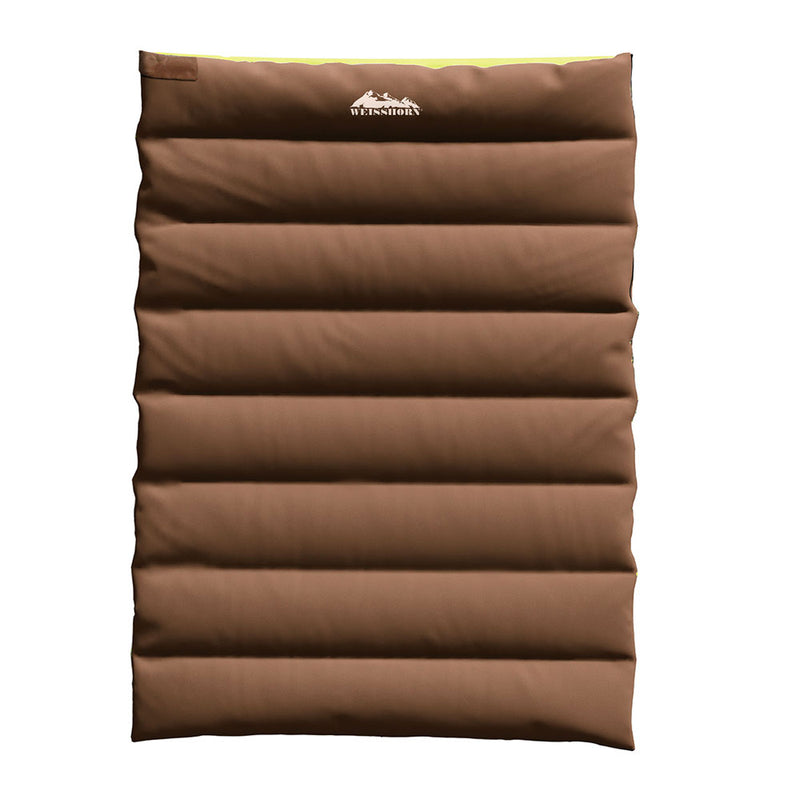 Weisshorn Sleeping Bag Double Bags Thermal Camping Hiking Tent Brown -5°C