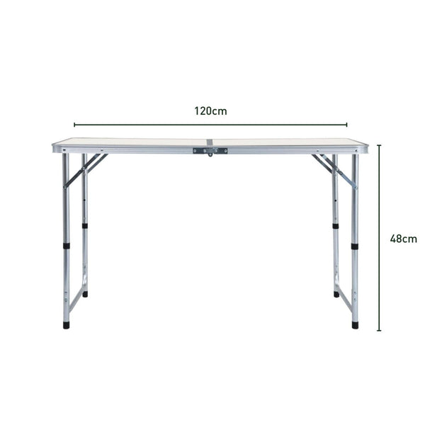 KILIROO Camping Table 120cm Silver (With 4 Chair) KR-CT-104-CU