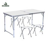 KILIROO Camping Table 120cm Silver (With 4 Chair) KR-CT-104-CU