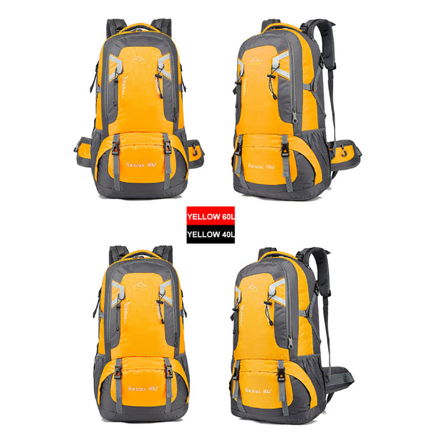 40L Waterproof Outdoor Hiking Backpack Camping Outdoor Trekking Bag(Yellow)