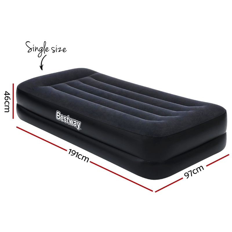 Bestway Air Mattress Single Inflatable Bed 46cm Airbed Black