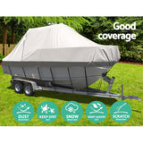 Seamanship Boat Cover 21-23ft Trailerable Jumbo Marine 600D Heavy Duty Grey