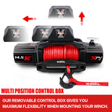 X-BULL 12V Electric Winch 14500LBS synthetic rope with winch cover