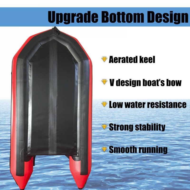 2.3m Inflatable Dinghy Boat Tender Pontoon Rescue- Red – Camp Ezee