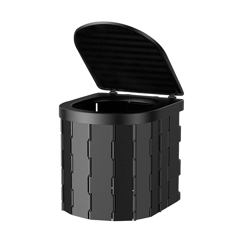 KILIROO Portable Foldable Potty With Lid (Black) KR-FT-100-SH