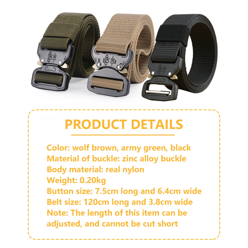 Mountgear Multifunctional Men's Outdoor Tactical Belt Outside Military Training Belt